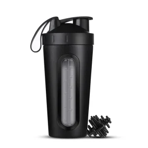 Custom Logo Stainless Steel Protein Shaker with Mixing Ball BPA Free Water Bottle Leakproof Gym Tumbler Mixer Sport Drink Bottle