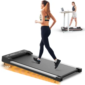 Walking Pad Treadmill with Incline, 4 in 1 Under Desk Treadmills for Home Office, 2.5HP Low Noise 265LB Capacity Portable Treadm